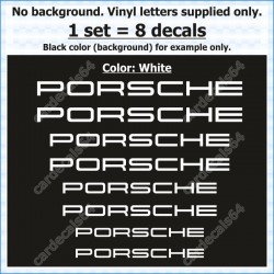Porsche Brake Caliper Decals Stickers Curved 0%
