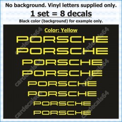 Porsche Brake Caliper Decals Stickers Curved 0%