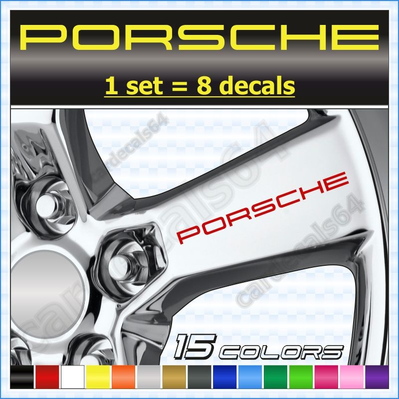 Porsche Wheel Decals Stickers