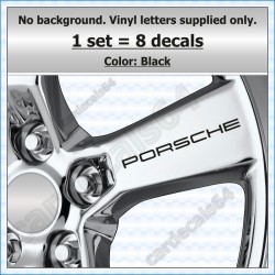 Porsche Wheel Decals Stickers