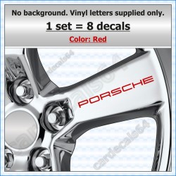 Porsche Wheel Decals Stickers
