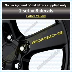 Porsche Wheel Decals Stickers