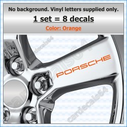 Porsche Wheel Decals Stickers