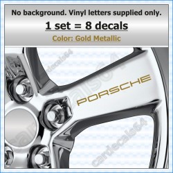 Porsche Wheel Decals Stickers