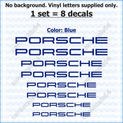 Porsche Brake Caliper Decals Stickers Curved 0%