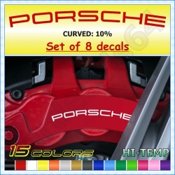 Porsche Brake Caliper Decals Stickers Curved 10%