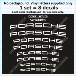 Porsche Brake Caliper Decals Stickers Curved 10%