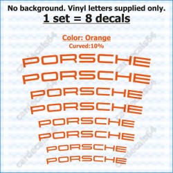 Porsche Brake Caliper Decals Stickers Curved 10%