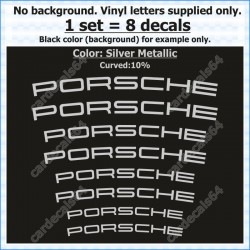 Porsche Brake Caliper Decals Stickers Curved 10%
