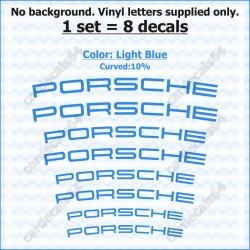 Porsche Brake Caliper Decals Stickers Curved 10%