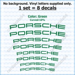 Porsche Brake Caliper Decals Stickers Curved 10%