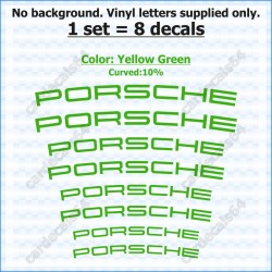 Porsche Brake Caliper Decals Stickers Curved 10%