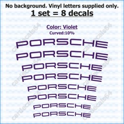 Porsche Brake Caliper Decals Stickers Curved 10%